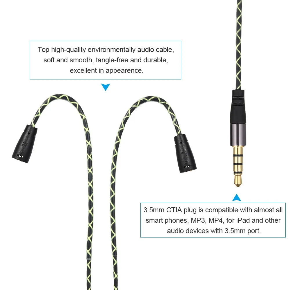 3 5 мм проводной кабель для наушников съемный сменный шнур в линии управления