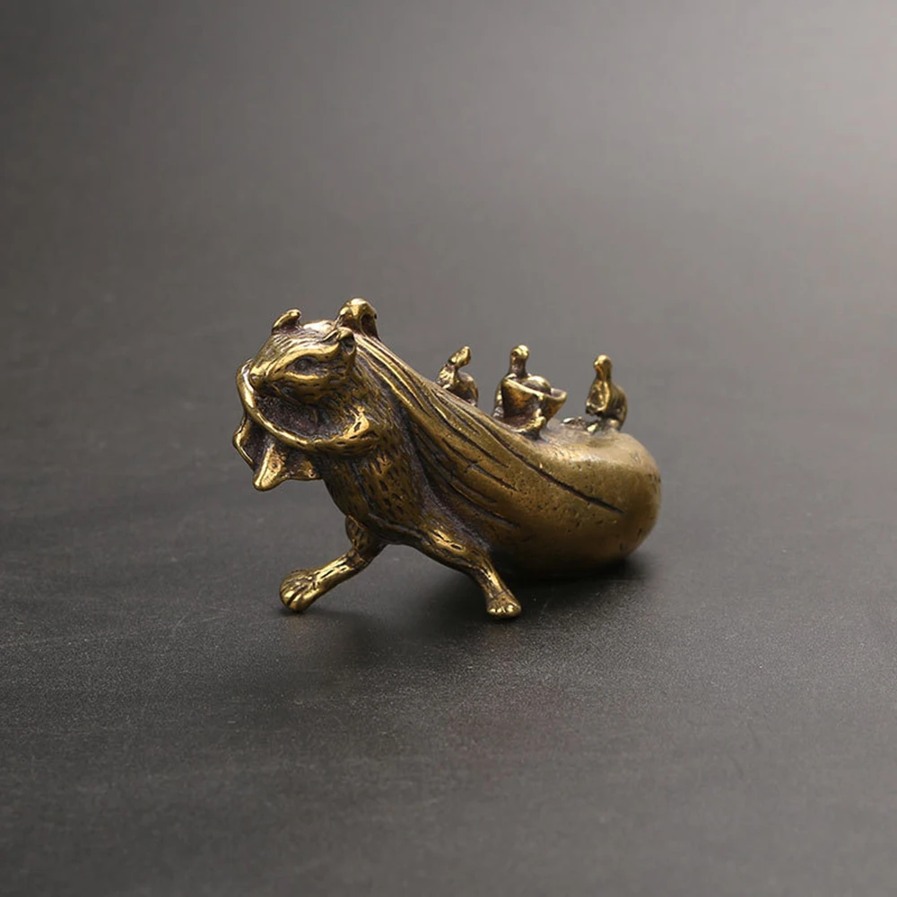 

Accessories 7.2*4.5cm Attachment Ornament Solid Brass Rat Mouse Statue
