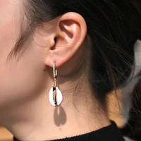 color natural shell hoop earrings for women popularity pendant high quality handmade earrings party jewelry 2021 trend