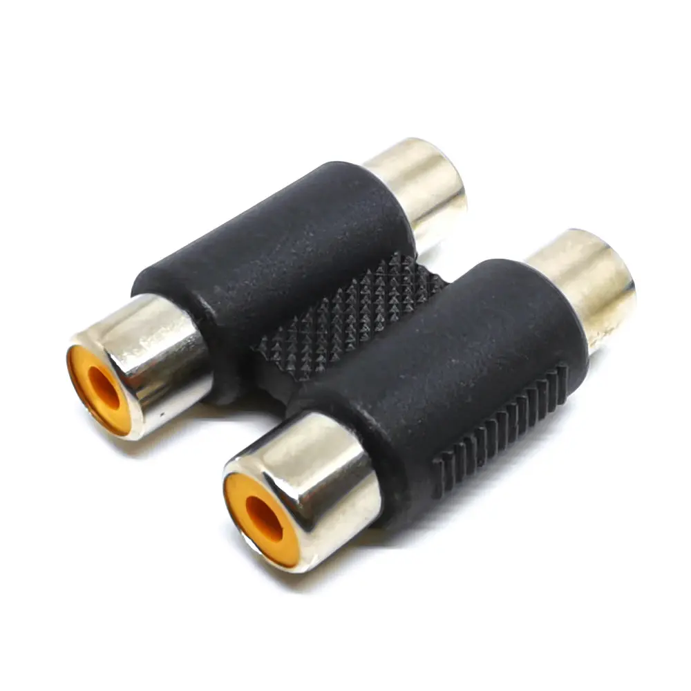 2 шт. полезный Двойной RCA соединитель один Женский к женскому Аудио Видео AV кабель
