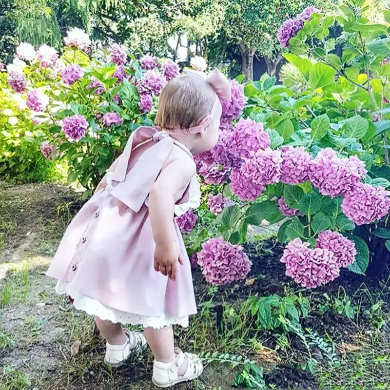 

Summer Baby Girl Clothes Newborn Toddler Cotton Sleeveless Dress Outfit