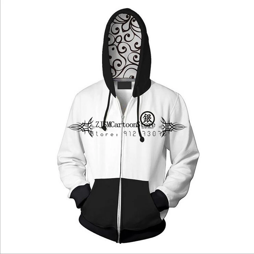 

2021 hot 3D printed narut zipper Hoodie Casual Jacket Black Hoodie Sweatshirt