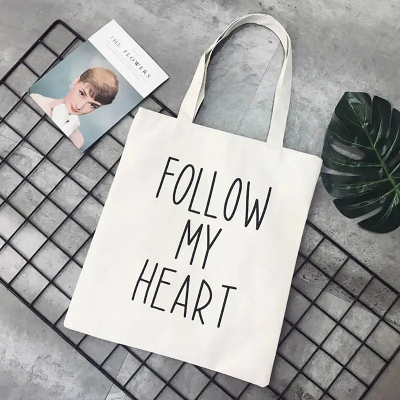 Женская сумка тоут из парусины с милым принтом через плечо для покупок