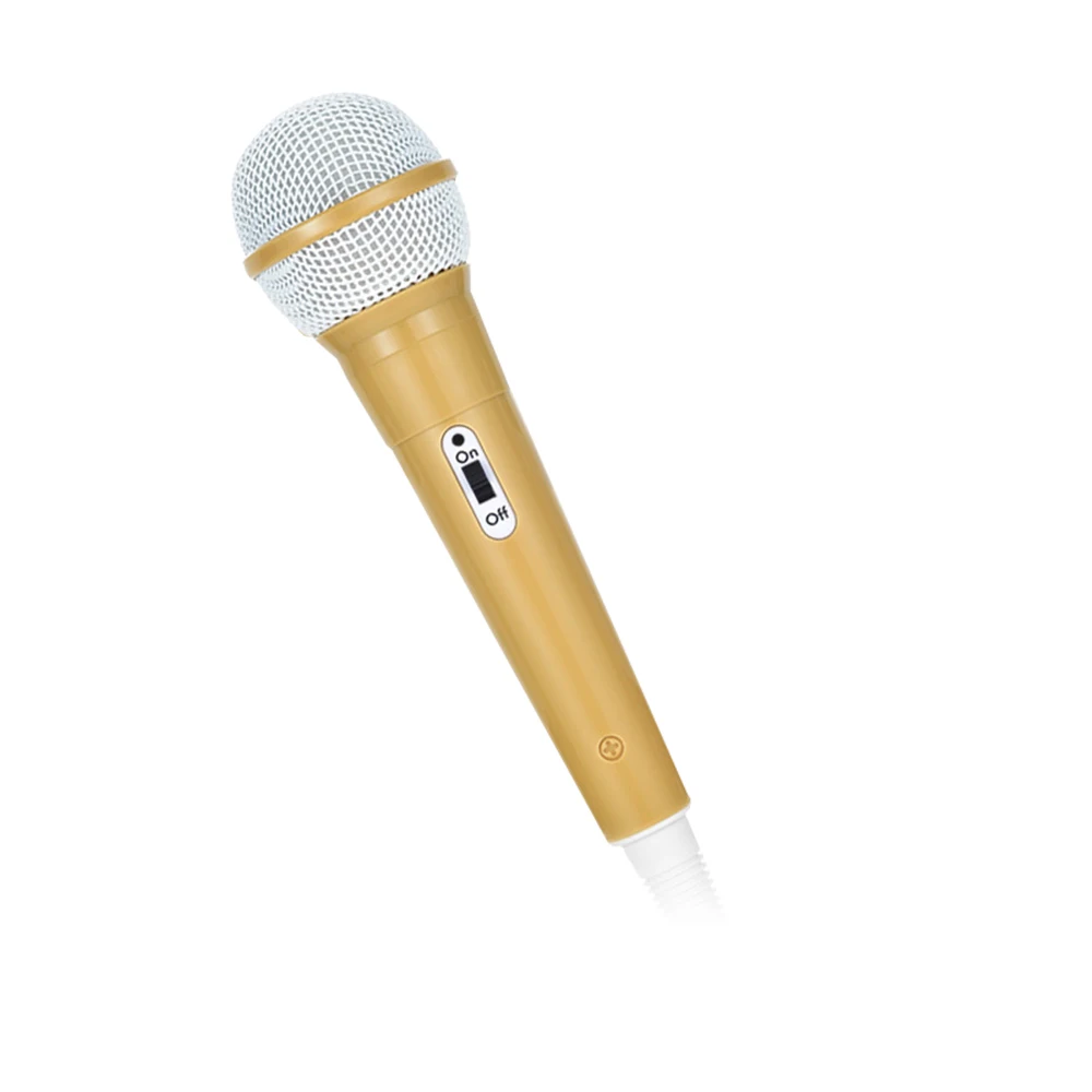 Light Brown Детская игрушка музыкальный инструмент проводной микрофон караоке Поющая игрушка смешная музыка Рождество год подарок на день рождения для детей - Цвет: Light Brown