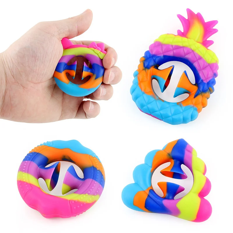 

Strange Pressure Reduction Toy Hand-Muscle Developer Rainbow Pineapple Irregular Grip Fingertip Vent Pressure Reduction Toy