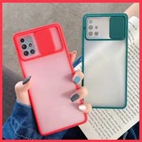 camera lens protection phone case on for samsung galaxy a51 a50 a71 a70 s20 a30 a31 a10 m11 matte color candy back cover case