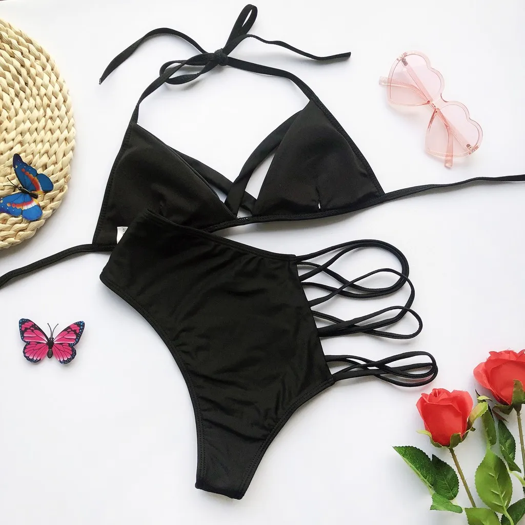 

2020 New Arrivals Women Bikinis Set Bandage Sexy Set Push-up Padded Bra Beach Bikini Set Swimsuit Swimwear Bikini Traje De Bao