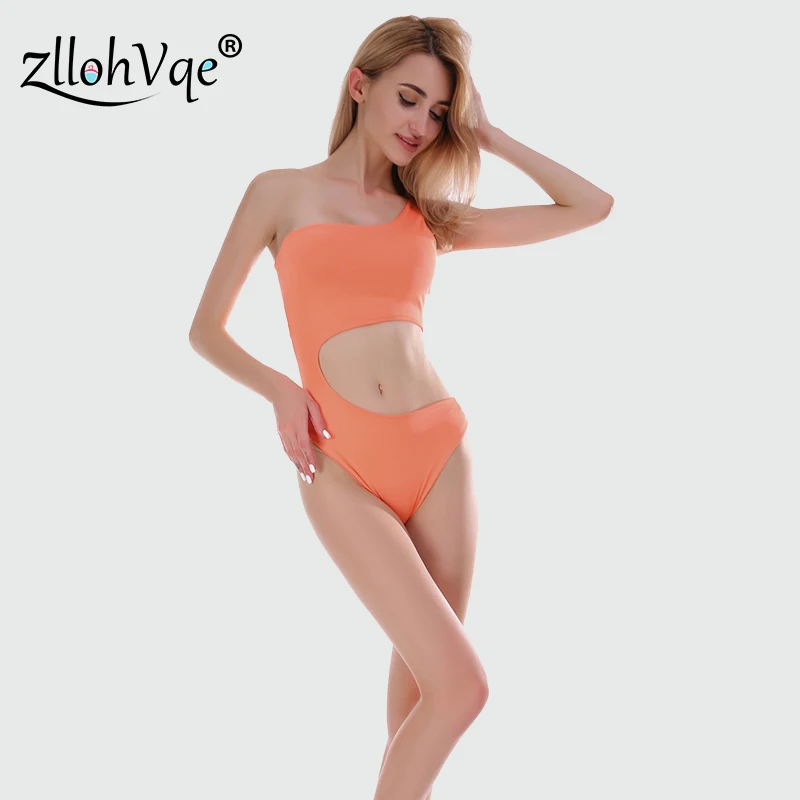 Zllohvqe сексуальный комплект бикини пуш ап на одно плечо купальник с высокой талией