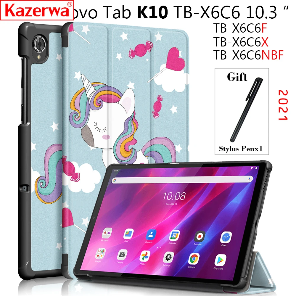 

Чехол для Lenovo Tab K10 TB-X6C6 10,3, чехол для планшета Lenovo Tab K10, Чехол Для TB X6C6 2021 дюйма 10,3, чехол + подарок