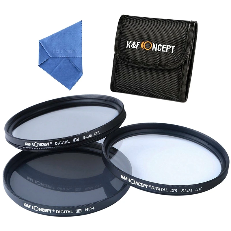 K & F концепция Uv Cpl Nd4 Комплект фильтров для объектива поляризационный фильтр
