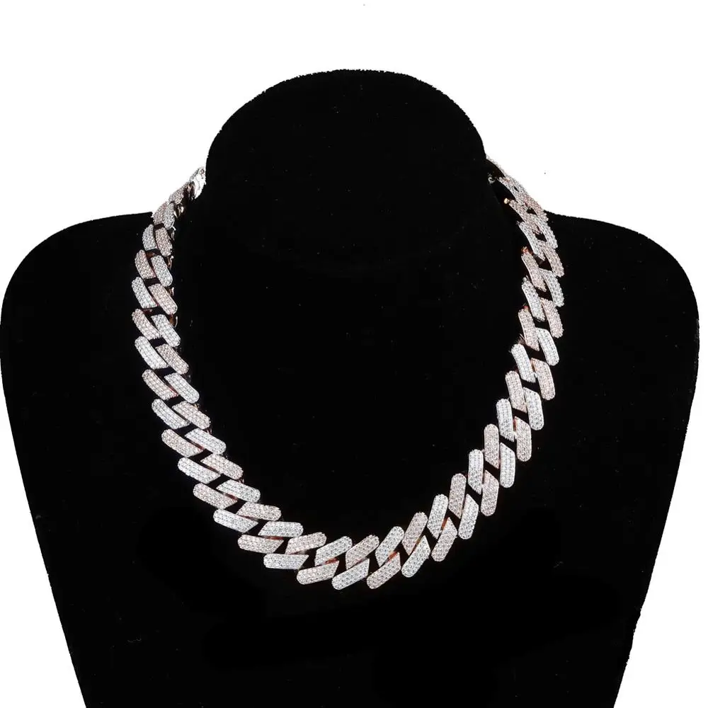 GUCY 20mm Miami Newest Box Clasp Cuban Link Chain Heavy Iced Zircon Necklace Choker Bling Hip Hop Jewelry For Men | Украшения и