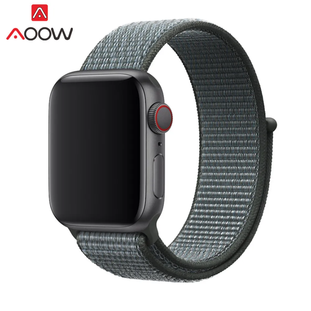 Цветной нейлоновый ремешок для часов Apple Watch 38 мм 42 мм 40 мм 44 мм тканый холщовый ремешок на липучке браслет для часов iwatch 1 2 3 4