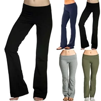 sport women elastic wide leg flare pants leggings high waist trousers draped jogger pant sweatpants running yoga gym pants s 3xl
