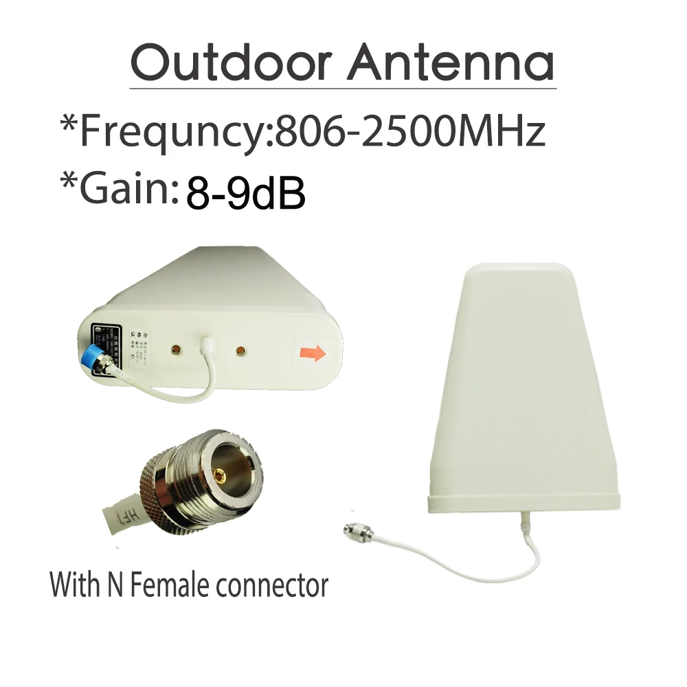 

ZQTMAX antenna accessories + GSM Cell Phone Signal Booster UMTS LTE amplifier signal 2g 3g repeater 900 2100 Dual band 65dB Gain