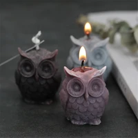 3d owl candle mold aroma candle handmade diy self made animal candle mold diy soap supplies silicone plaster fondant cake mold
