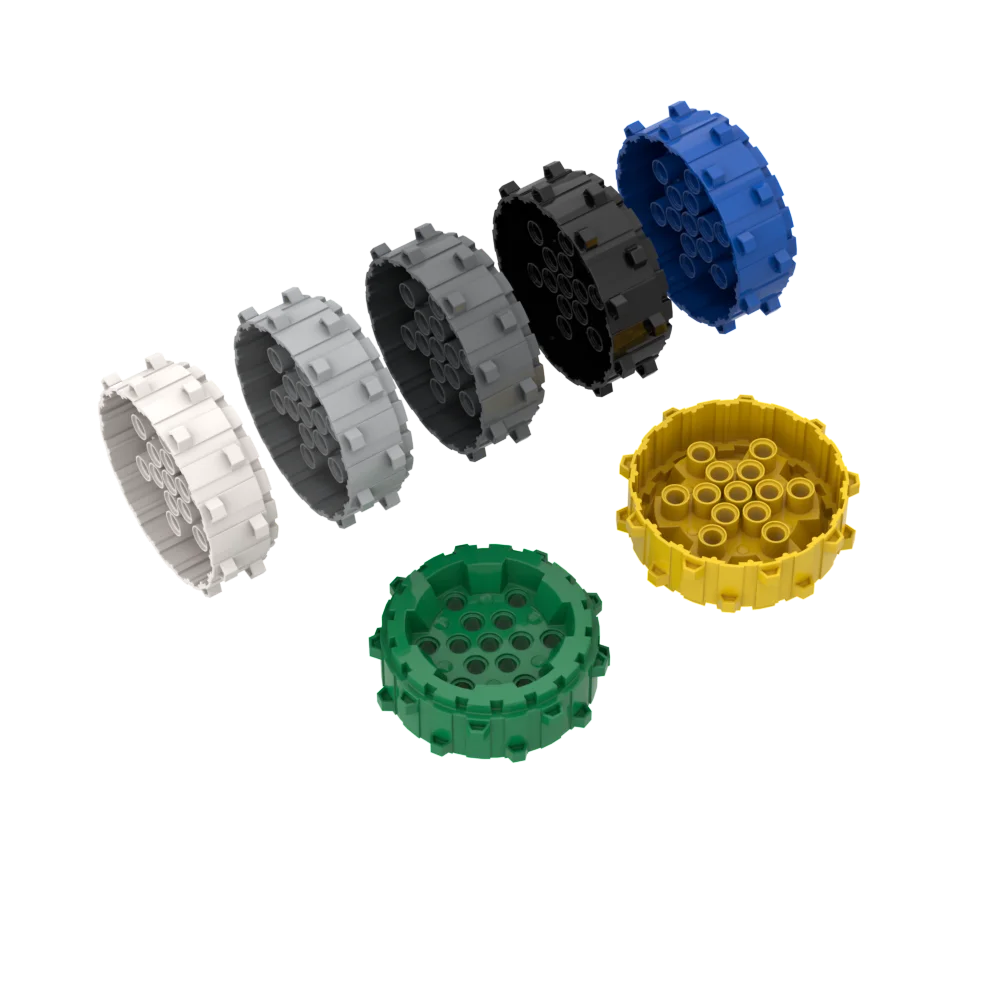 

MOC 64711 62 Hard plastic wheels with small skid plates For Building Blocks Parts DIY Educat