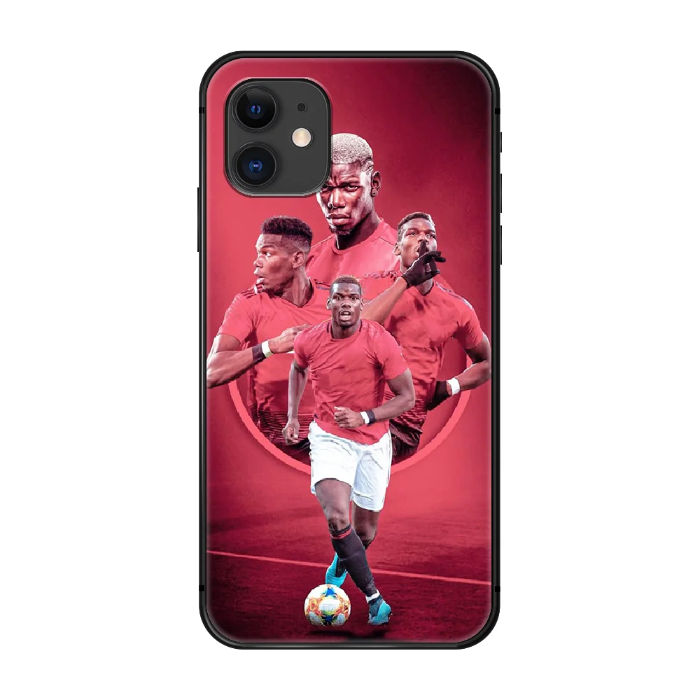 

soccer Paul Pogba 6 Phone Case Cover Hull For iphone 5 5s se 2 6 6s 7 8 12 mini plus X XS XR 11 PRO MAX black Etui pretty prime
