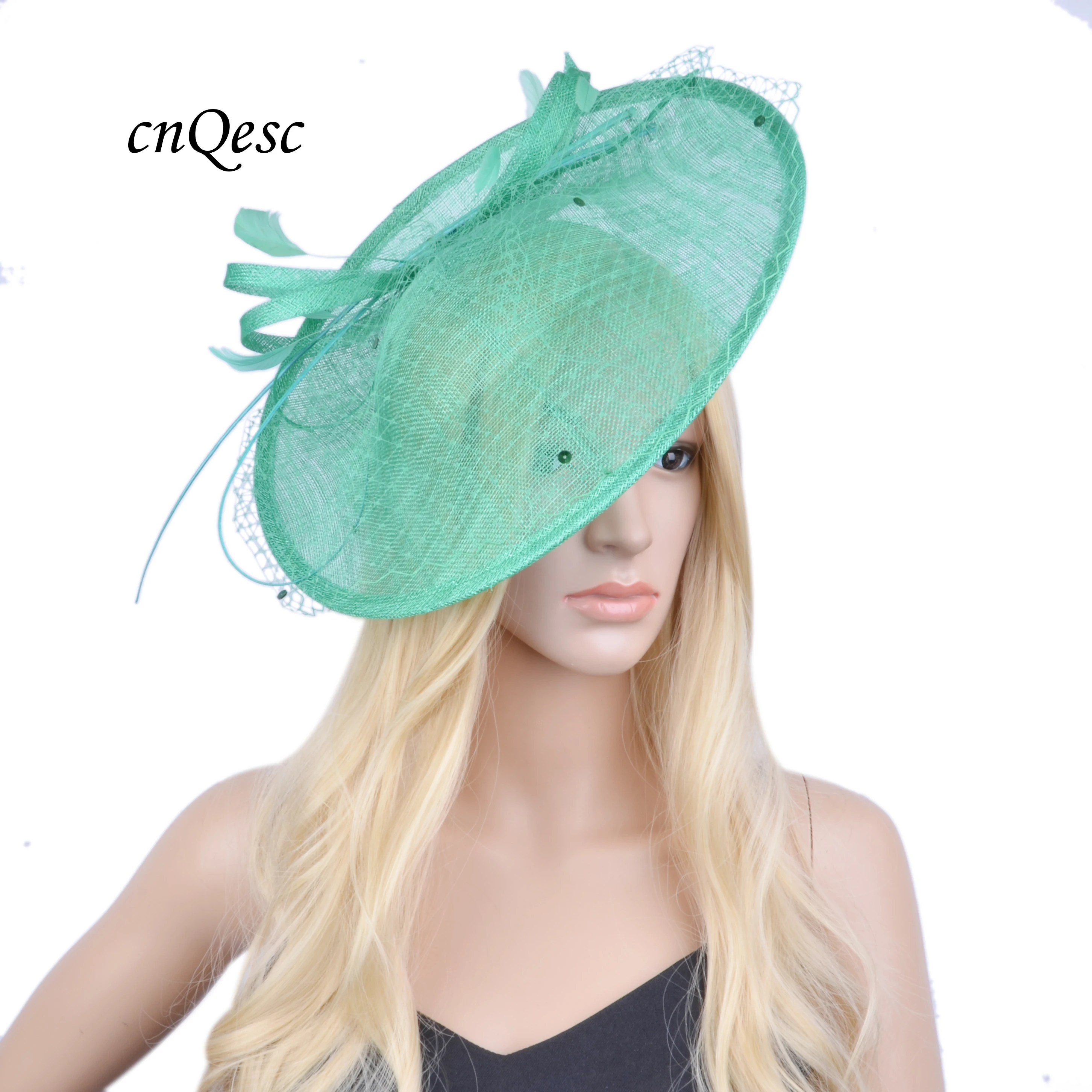 Зеленая Женская Вуалетка для дерби Кентукки. |