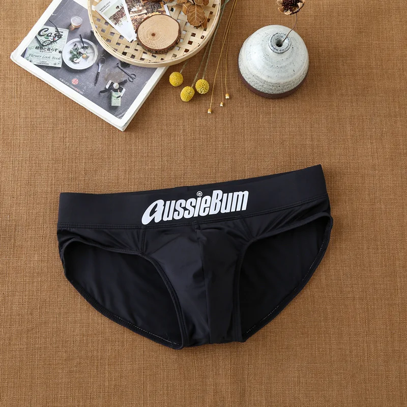 

Men's Briefs Milk Silk Low Waist Elastic Bag Close-fitting Comfort Aussiebum