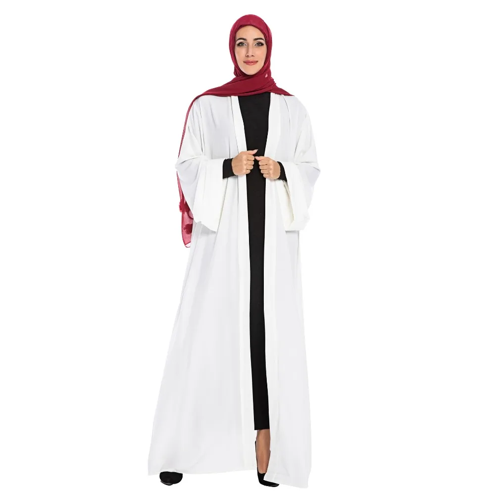 Элегантное мусульманское Открытое платье abaya Макси кардиган кимоно для вечеринок длинные халаты Jubah Ближний Восток Eid Рамадан Арабский исламский