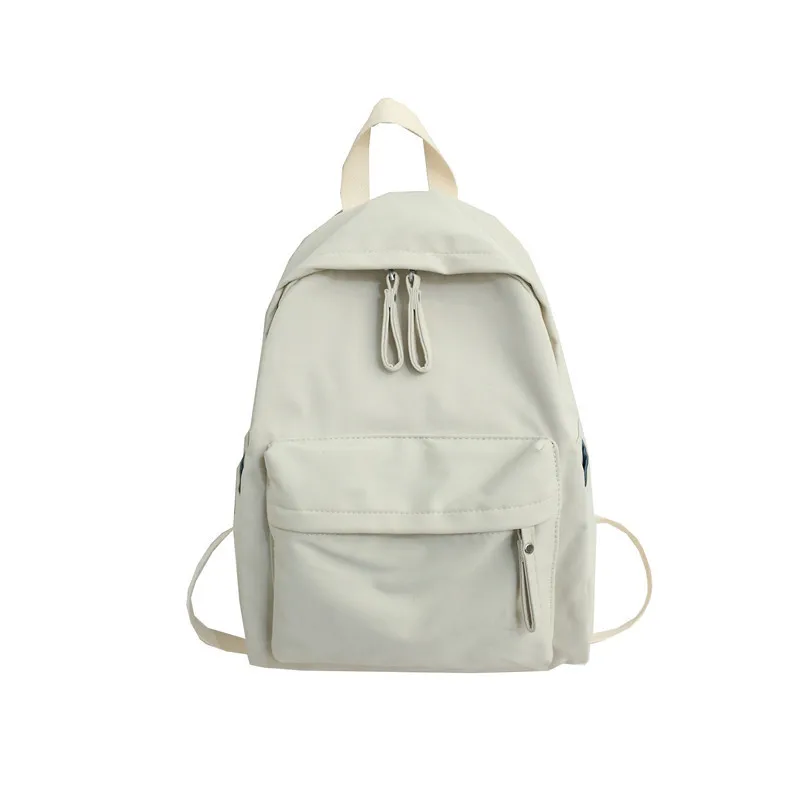 

simple and versatile solid color backpack women college students' Japanese school style schoolbag middle school trend B
