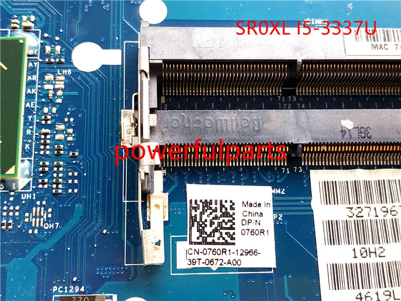 100% рабочая для Dell Inspiron 5521 3521 материнская плата с SR0XL I5-3337U 0760R1 CN-0760R1 760R1 VAW00 LA-9104P |