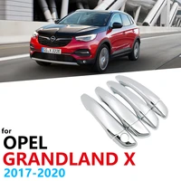 luxurious new chrome door handle cover trim for opel grandland x 2017 2020 car accessories stickers catch auto styling 2018 2019