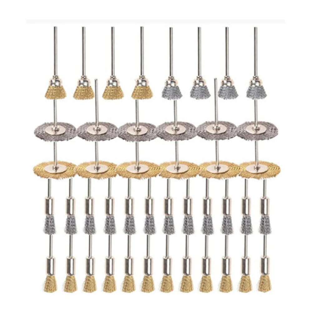 44 шт. медная щетка из нержавеющей стали латунные щетки колеса провода набор