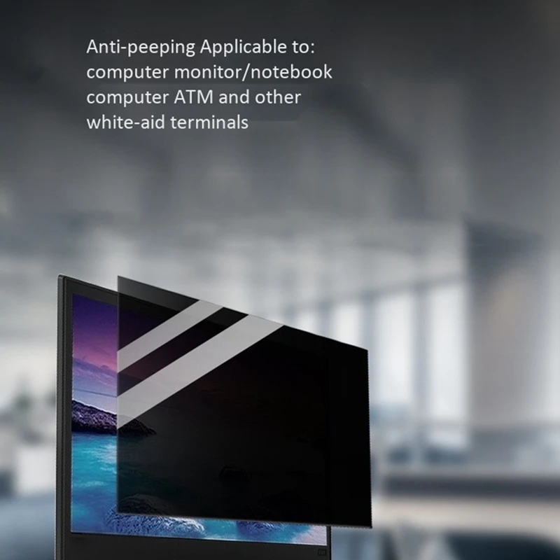 

17Inch Computer Privacy Screen (16:9) (38.26X21.54X0.03cm)-Black Security Shield-for Desktop Monitor Protector