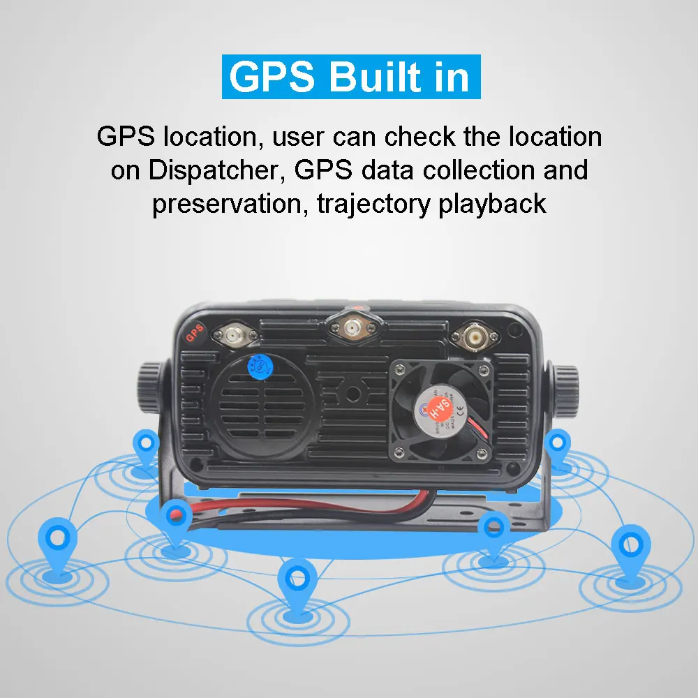 Anysecu M-9900 4G LTE POC Mobile Radio 136-174MHz 400-520MHz 25W Ham Radio Station Walkie Talkie Real PTT Linux Network Radio