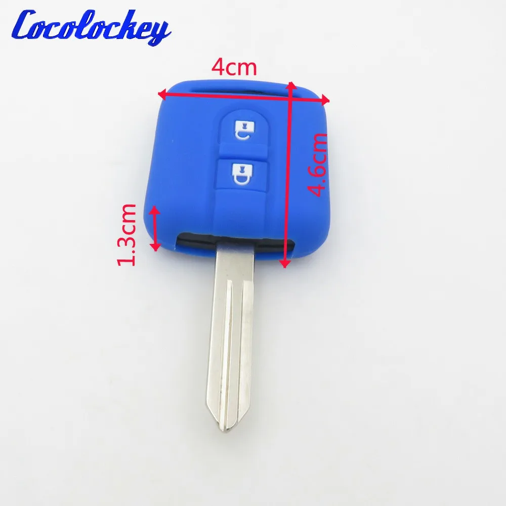 Cocolockey 2 кнопочный силиконовый чехол для автомобильного ключа Nissan Micra Navara Note X Trail