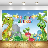 dinosaur backdrop newborn baby shower happy birthday party photography background photo booths studio props banner