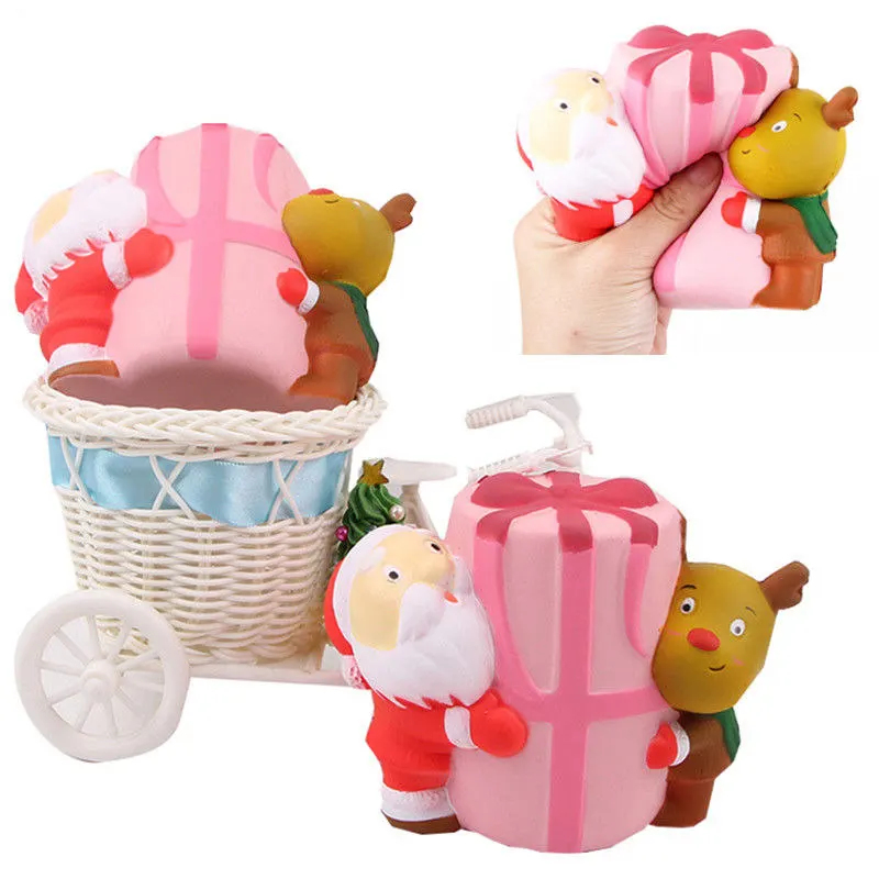 20220 Счастливого Рождества Санта эльф Jumbo медленно поднимающийся Squishy Дети