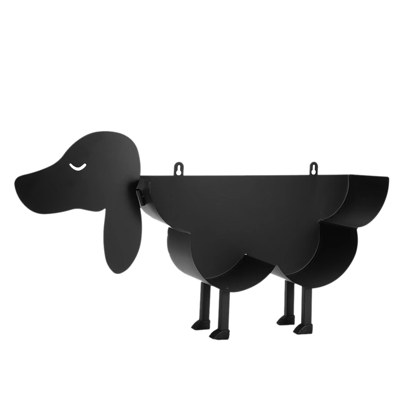 

Black Toilet Roll Paper Holder Bathroom Iron Paper Towel Stand Crafts Ornaments Paper Towel Holder for Living Room