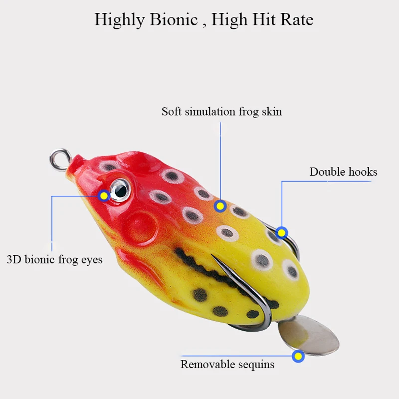 2 шт. рыболовная приманка в виде лягушки с металлическими блестками 11 г 6