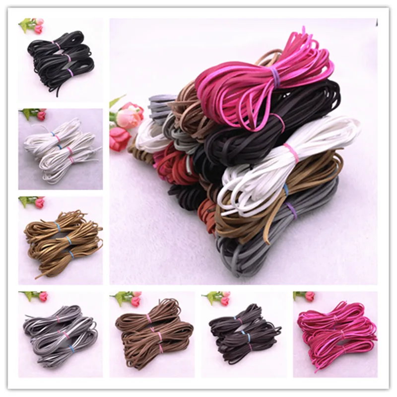 Плетеный кожаный ремень из искусственной замши 5 ярдов/партия 3 мм | Дом и сад