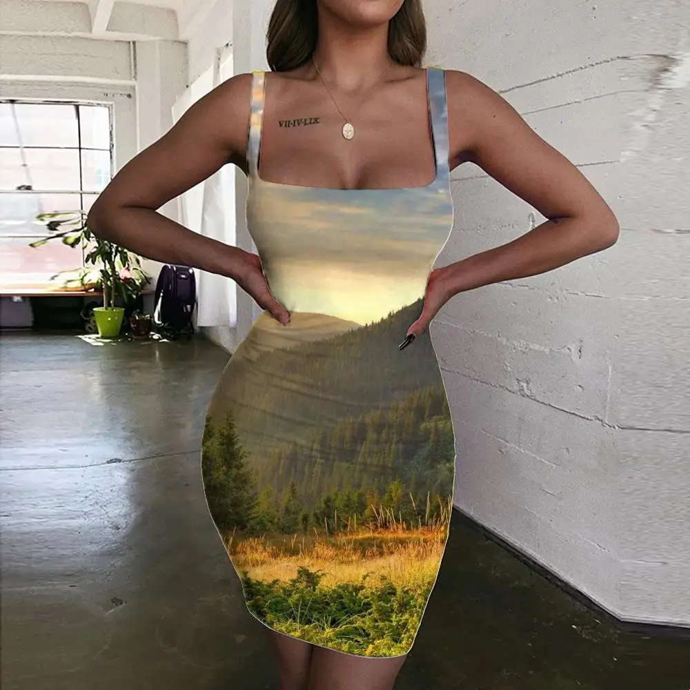 

Платье женское в стиле Харадзюку, с принтом в виде облаков