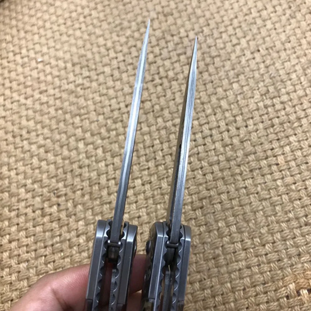 Складной нож из дамасской стали ручка розового дерева изысканный подарок