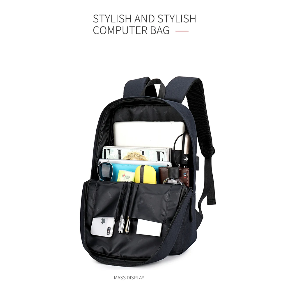 Men Laptop Rucksack Travel Backpack Women Large Capacity Business USB Charge College Student School Shoulder Bags | Компьютеры и офис