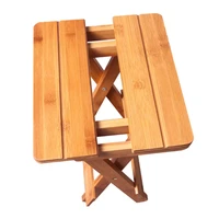 bamboo folding stool portable household solid bamboo taburet outdoor fishing chair small bench square stool kids furniture