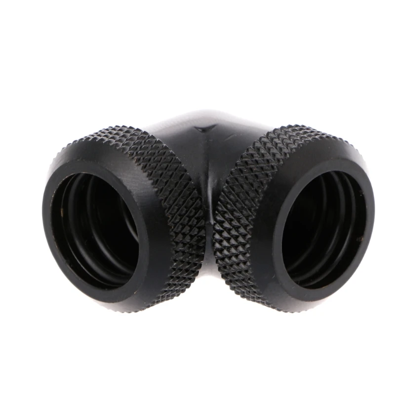 

90 Degree Right Angle Tube Fitting Rotary Water Cooling Adapter For OD 14mm Pipe M0XE