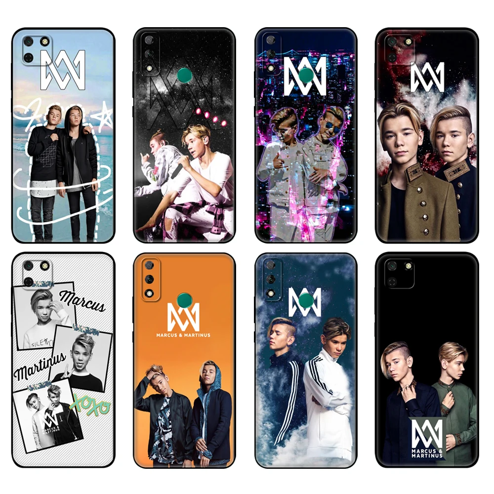 Черный чехол из ТПУ для Huawei Y9S, Y6S, Y8S, Y5P, Y7P, Y8P, чехол для Huawei Y5 lite Prime 2018, Y6 2019, чехол Маркус и Мартинус