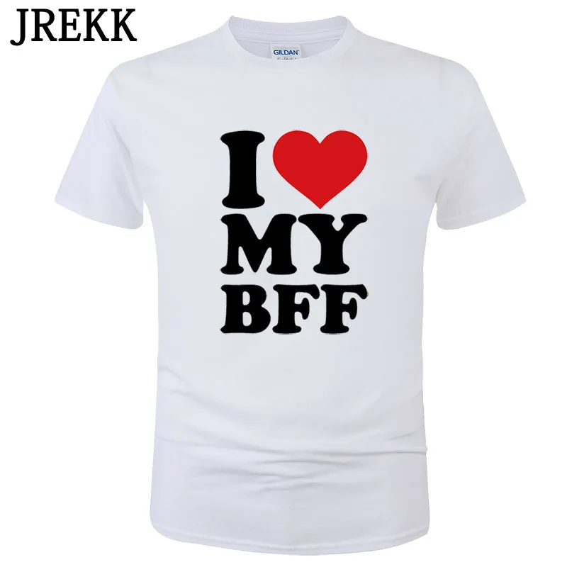 

Мужская футболка премиум класса с принтом «I love my best Friend forever bff», мужские Модные летние хлопковые топы, крутая футболка, одежда унисекс, C21
