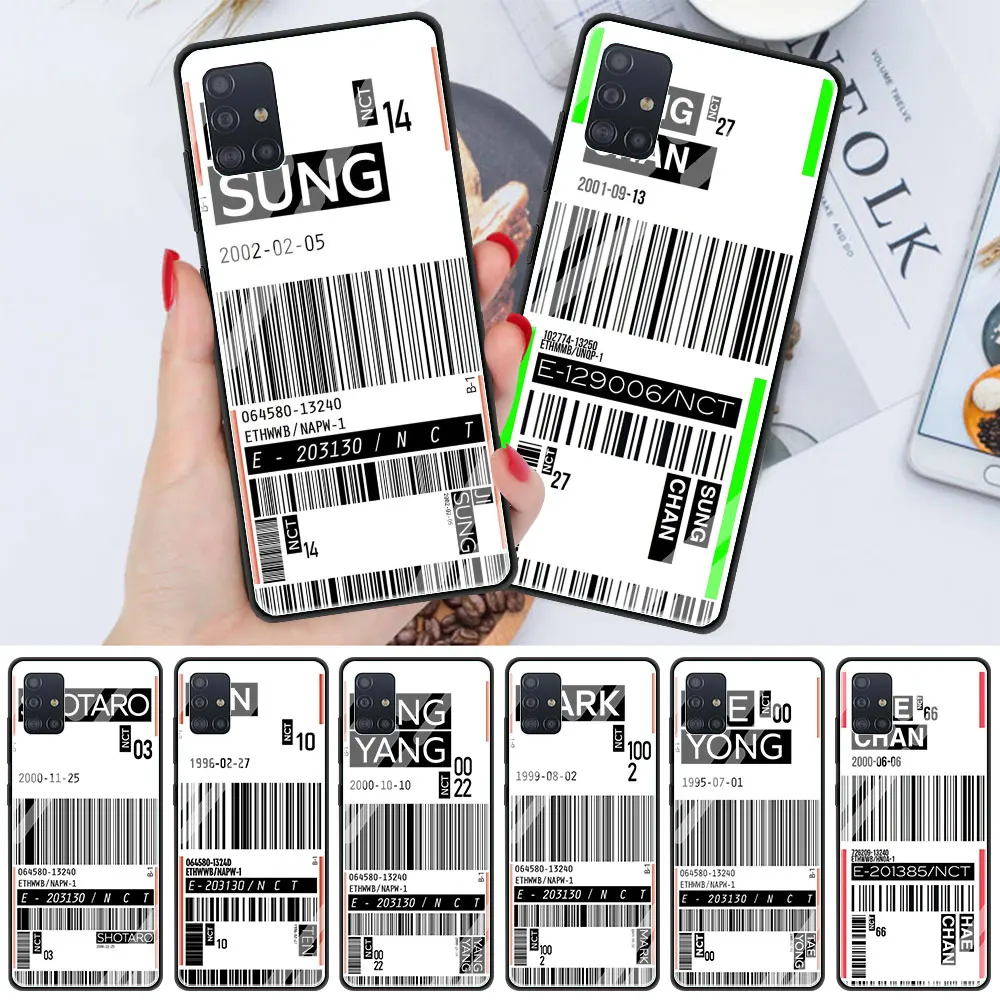 

Label Air Tickets Tempered Glass Cover for Samsung Galaxy A21S A50 A51 A70 A71 A10 A41 M31 M51 Luxury Soft Edge Case Shell