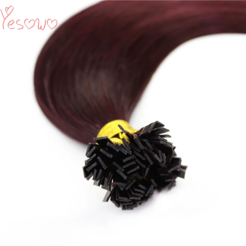 Yesowo 1 г/шт. модные винно красные кератиновые капсулы 100% индийские человеческие