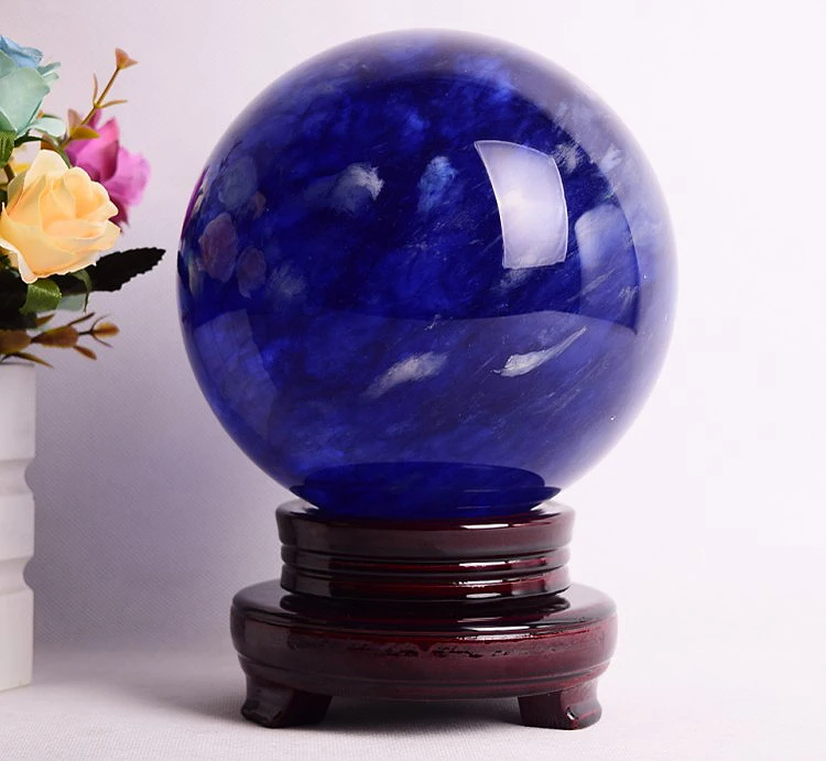 

Natural crystal blue crystal ball