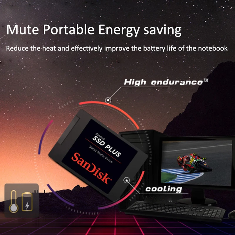 SSD SanDisk 1 ТБ 480 Гб HD жесткий диск HDD 240 ГБ твердотельный накопитель для ноутбука