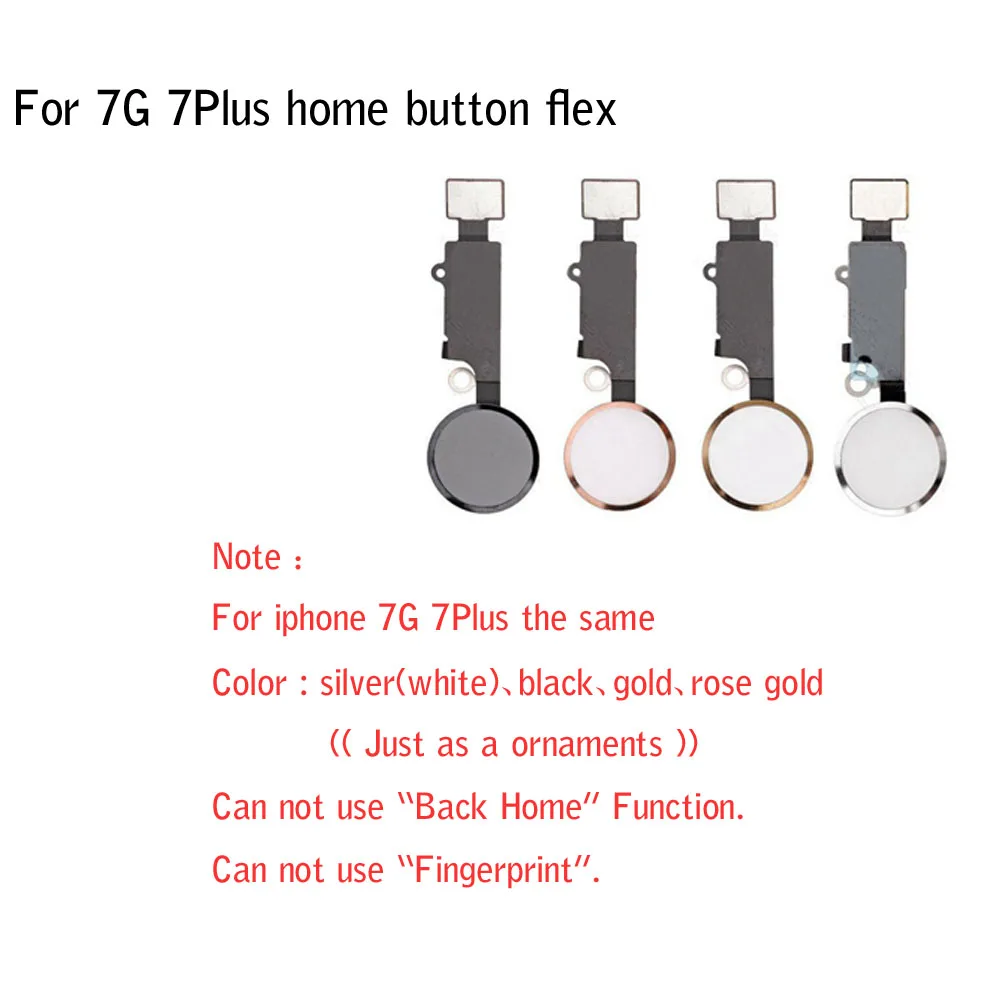 Кнопка Home с гибким кабелем 100 шт./лот для iPhone 5S 6g 6 6s plus 7g 7 8 8g Plus кнопка гибкая сборка
