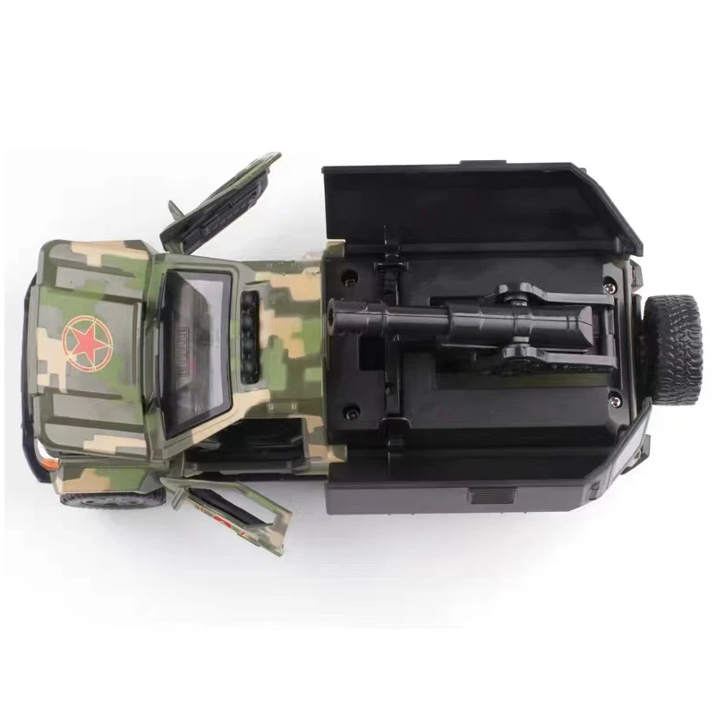 

1:28 Scale Alloy Ratio George Patton Army Car Toy Missile Rocket Toy Car Model Metal Diecast Sound Light Pull Back Vehicles Gift