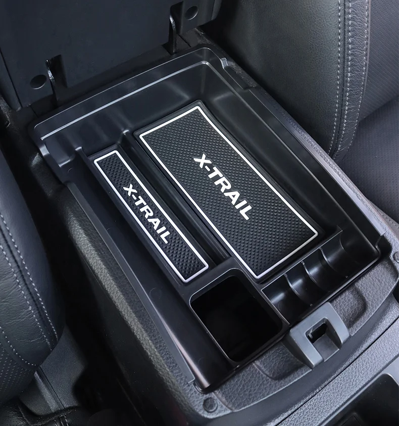 

High Quality ABS For Nissan X-Trail X Trail T32 Rogue 2014 2015 2016 2017 Black Central Storage Pallet Armrest Container Box